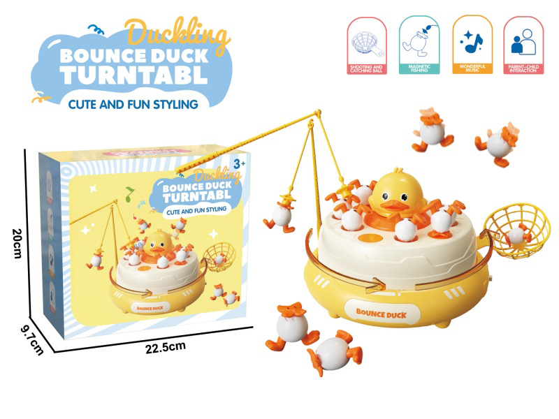 Bouncing Turntable Yellow Duck + Fishing Function
