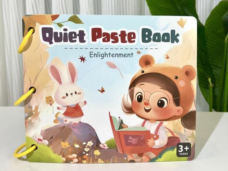 Quiet Book Picture Book 18+ Card 12 Velcro *3; Ring x3