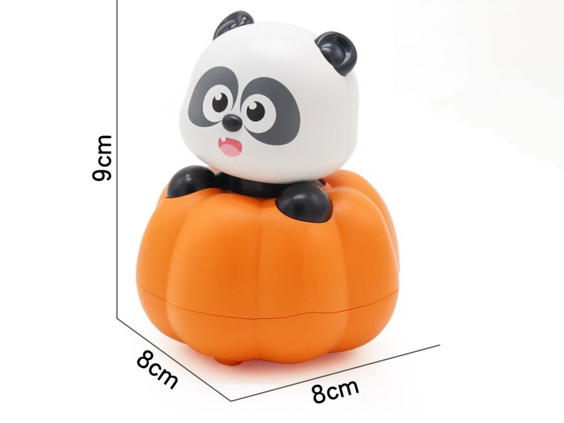 Panda Pumpkin Pull Back Car