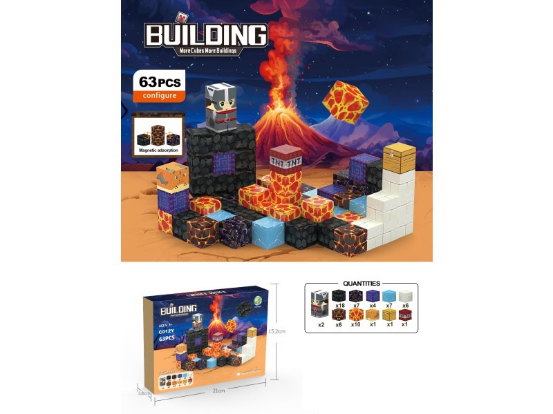 Building Blocks: 63 Pieces Princess And Knight Theme