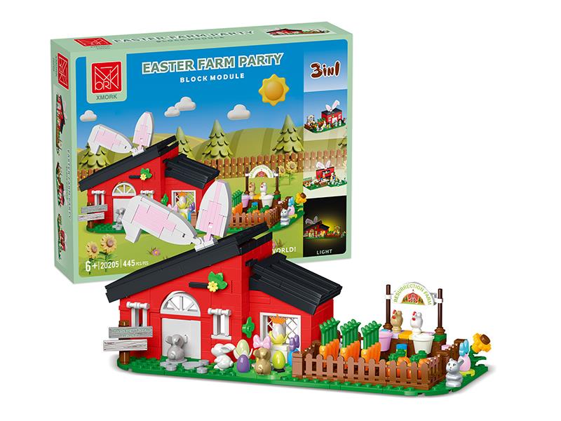 Easter Farm Party 3 In 1 Building Blocks 435pcs