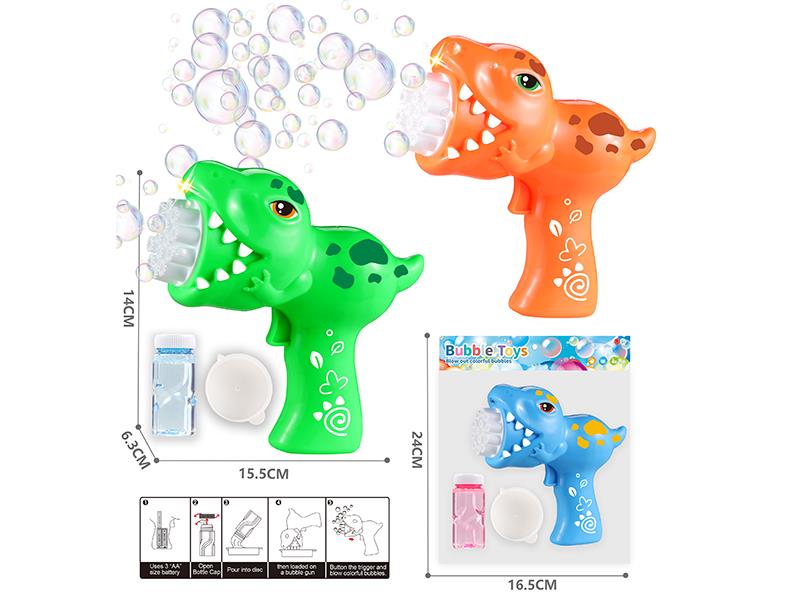 Multi Hole Dinosaur Electric Bubble Gun