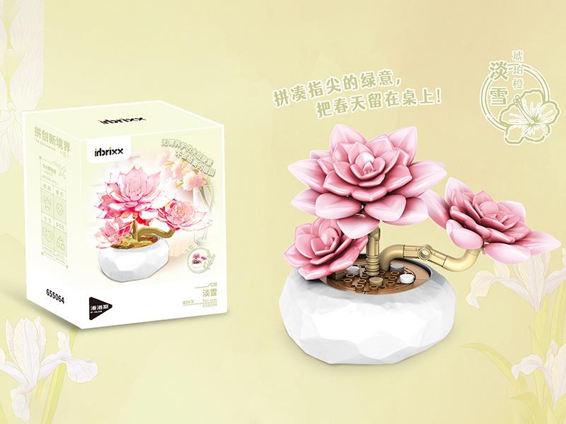 Plant Series Small Particle Building Blocks - Graptopetalum Paraguayense 'Awayuki' 81PCS