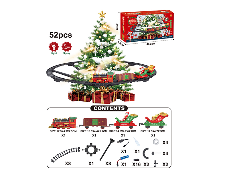 Classical Electric Rail Train(Christmas Edition)