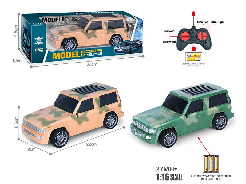27Mhz 1:16 4-Channel Remote Control Camouflage Jeep Truck(Not Included Batteries)