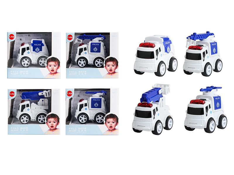 Q Version Friction Alloy Police Car