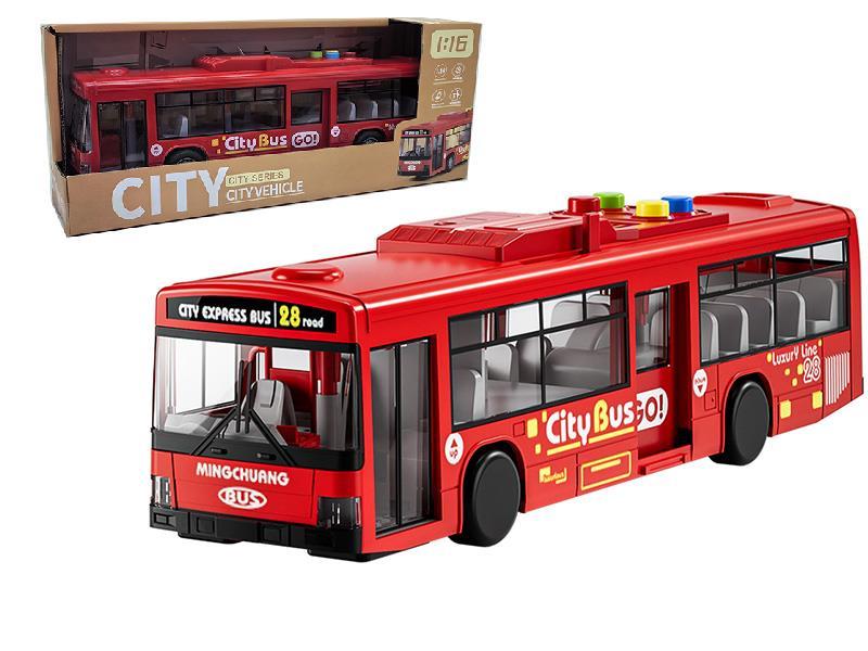 1:16 Friction City Bus With Lights And Music, Can Open The Door