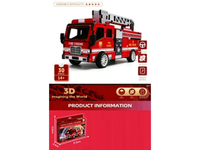 3D Jigsaw Puzzle Series: Fire Engine