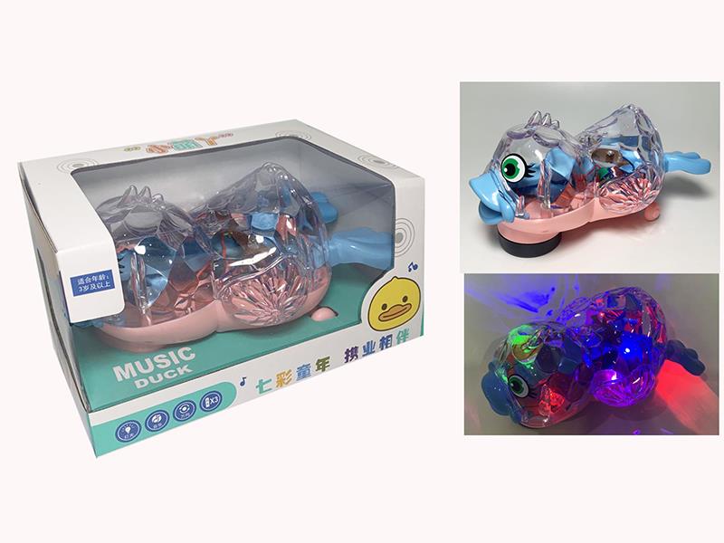 Transparent Cute Duck With Light And Music