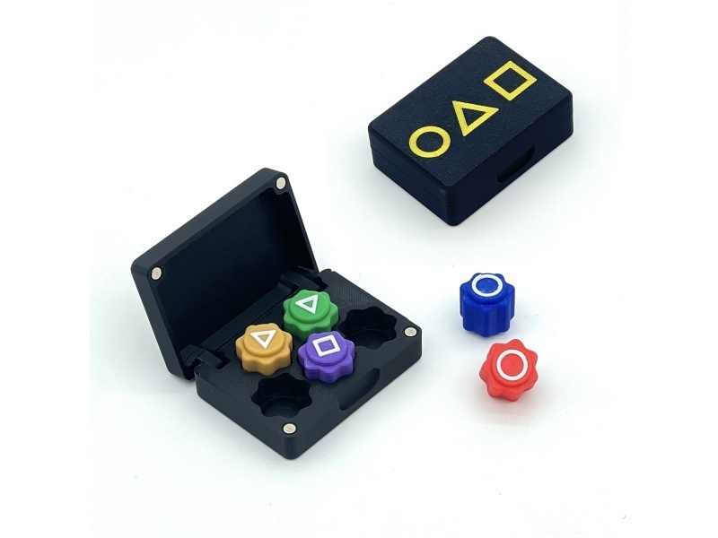 Squid Game Prop Flip Lid Magnetic Attraction Box With Magnet +5 Stones