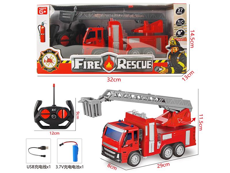 4-Channel Remote Control Fire Ladder Truck