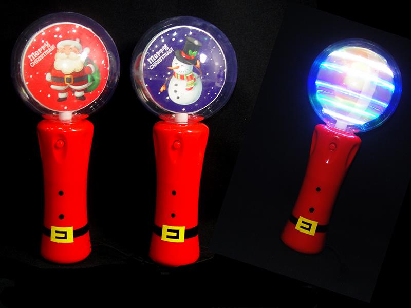 Red Christmas Rotating Ball Flash Stick With 10 Lights(No Music)
