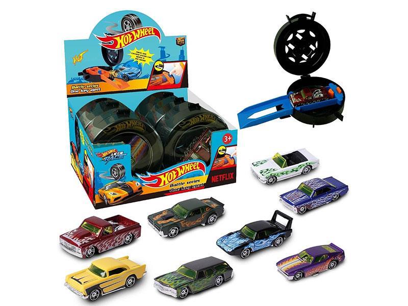 1:64 Alloy Car Ejection Track Tire Storage Bo(6PCS/Box)