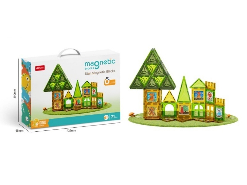 Dinosaur Color Window Magnetic Building Blocks -71P