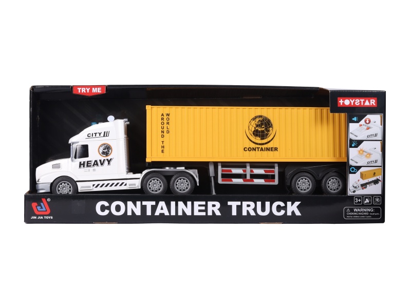 1:12 Simulated Inertial Container Truck (Sound, Light.) 