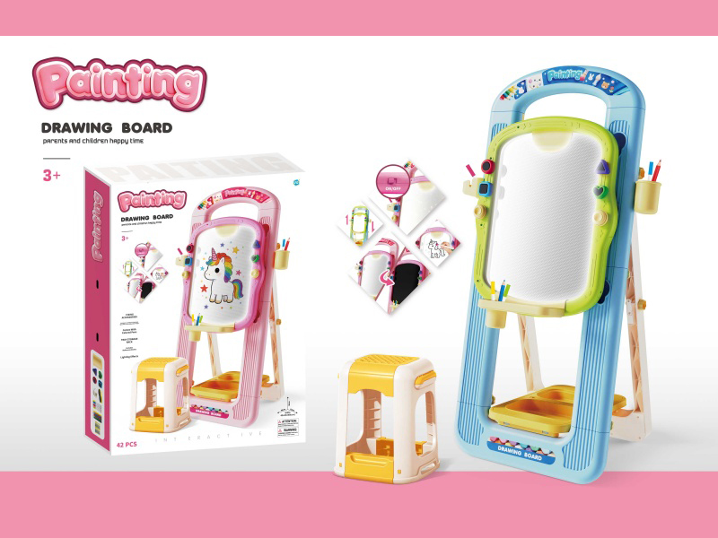 This Is A Multi-Functional Writing Board With Light On Both Sides That Can Be Erased And Used For Doodling. Tables And Chairs