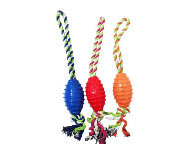 Double-Line Bright-Colored Grenade Pet Toy