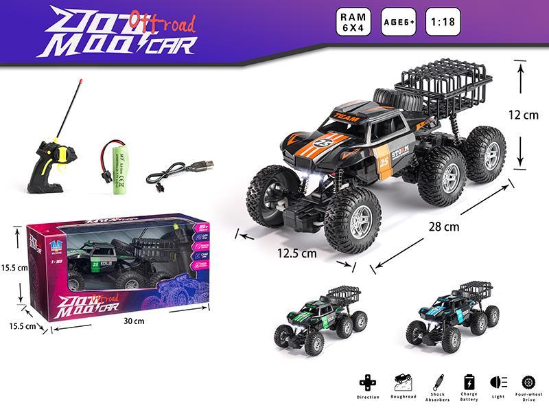 1:18 Remote Control Six Wheel Climbing Car