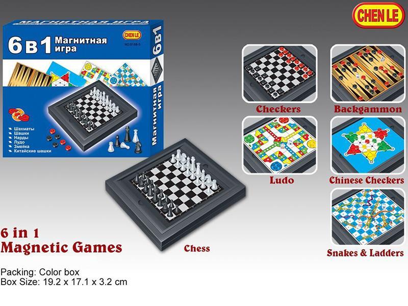 6 In 1 Magnetism  Games Chess