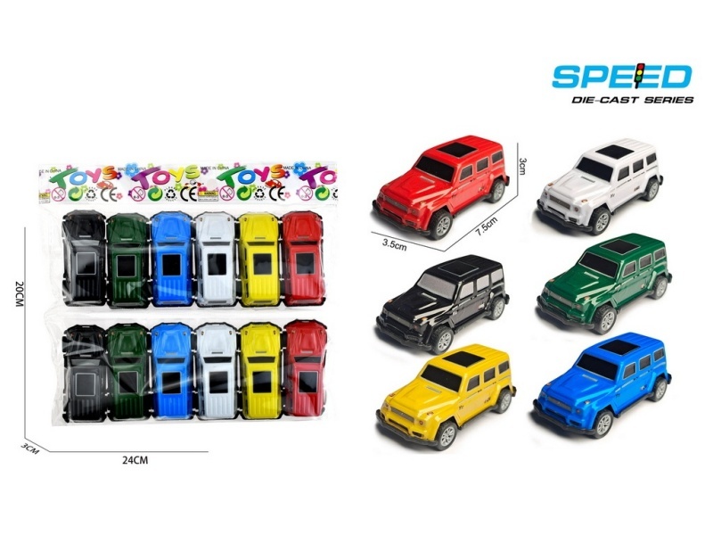 Pull Back Iron Off-Road Vehicles 12pcs