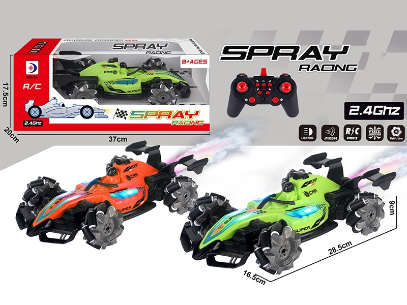 2.4G Remote Control Drift Spray F1 Racing Car With Lights