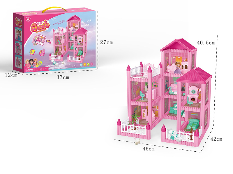 DIY Princess Villa - 7 Rooms, 430PCS(Without Lights)