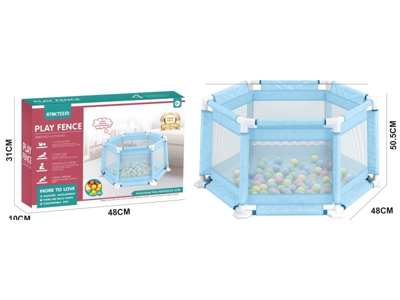 Hexagonal Fence Toy+20PCS Ocean Ball