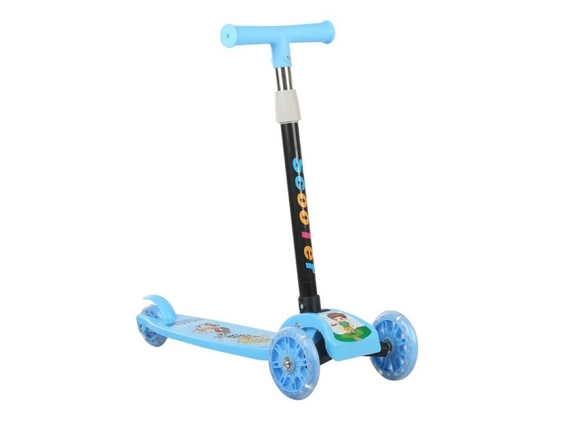 Children'S Scooter, One-Click Folding, Flashing Wheels