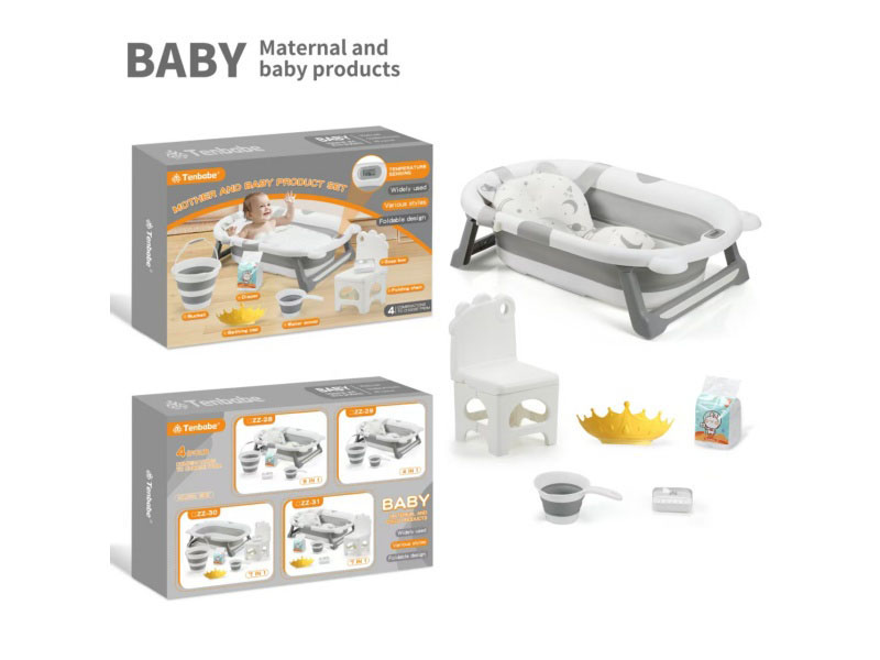 Seven-Piece Folding Bathtub Set