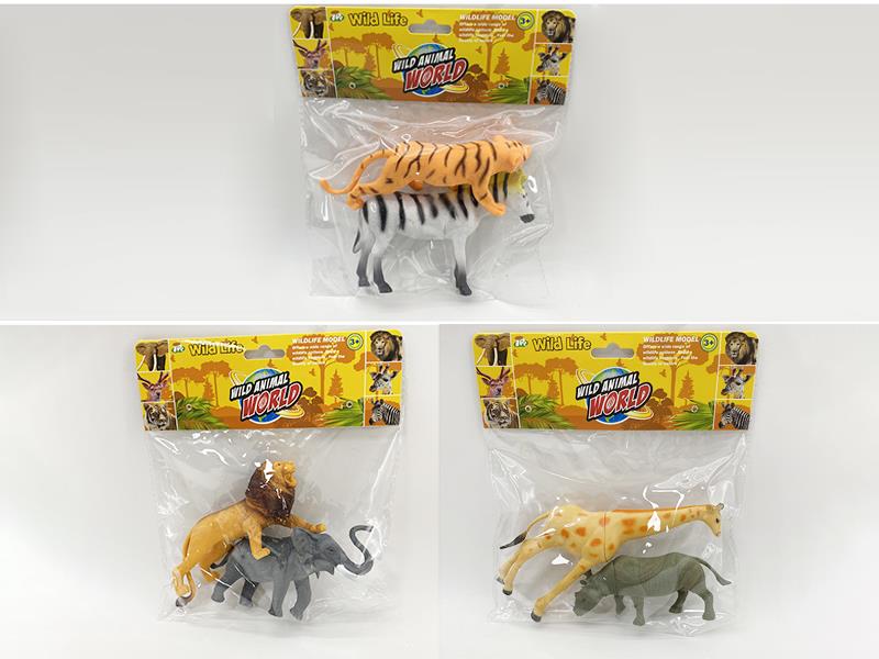 2pcs 6-Inch Wild Animals(Hollow)