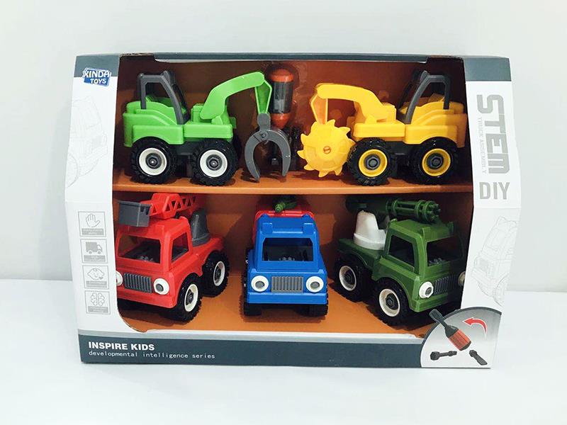 DIY Assembly Engineering Truck Series(5 Cars)