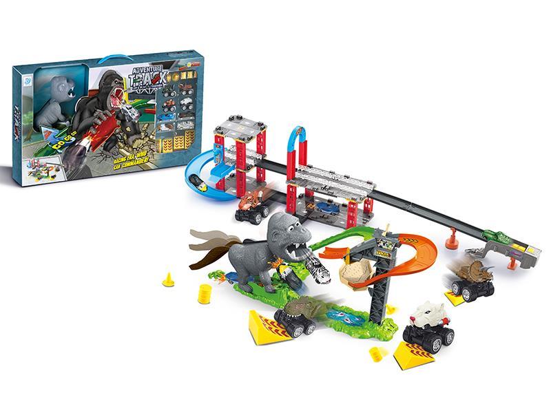 Gorilla Rail Car With English IC Sound (With 8 Slide  Animal Cars)