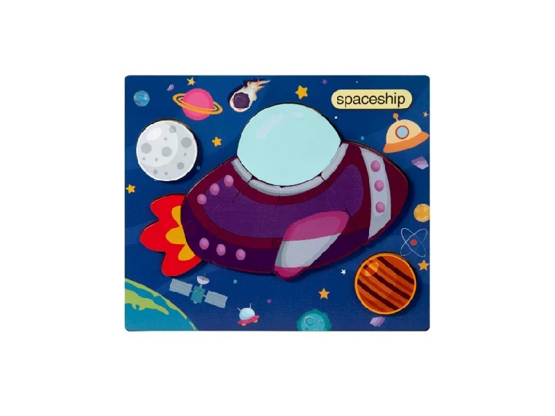 Wooden 3D Jigsaw Puzzle - Spaceship