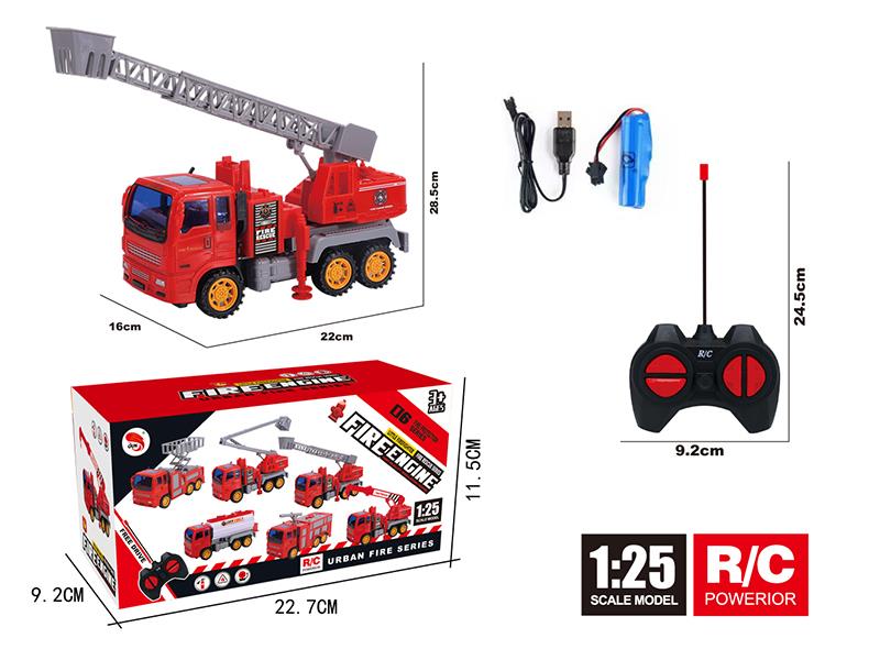 4-Channel Remote Control Fire Ladder Truck