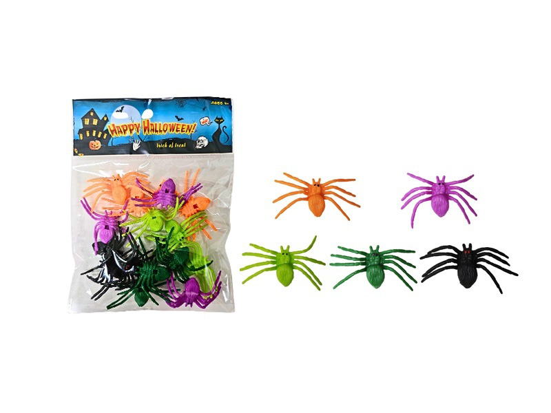 15 Pieces Of Halloween Colored Dot Eye Spider