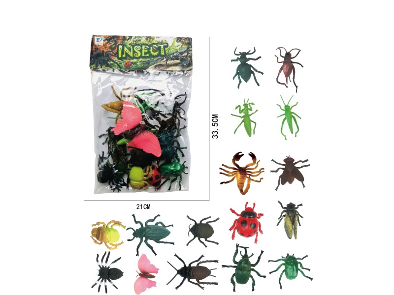 Pvc Simulation Insect 16Pcs