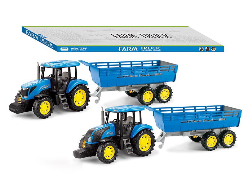 Friction Farm Tractor With Tailer