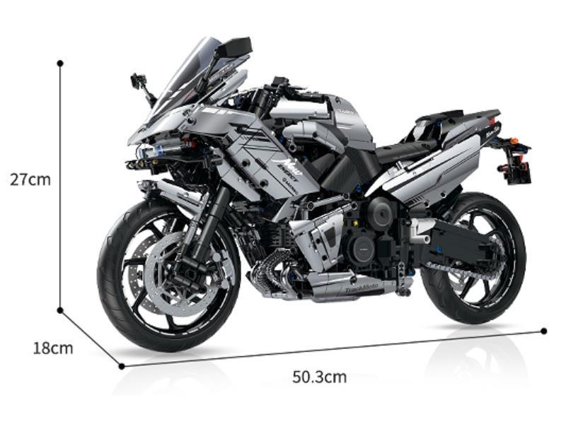 Building Blocks: 1:5 Motorcycle Series - Sichuan Flag (Electroplated Limited Edition) 1973 Pieces