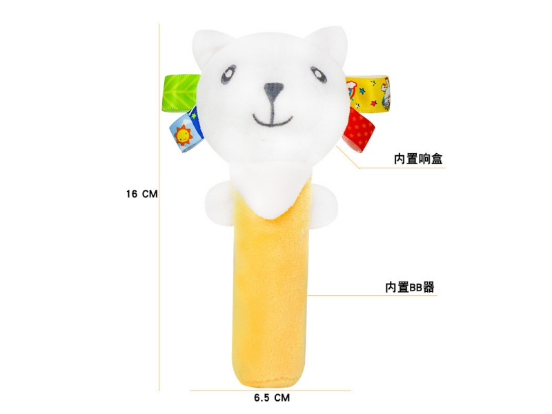 Bb Called The Yellow Bear Baby Comfort Plush Hand-Cranked Stick
