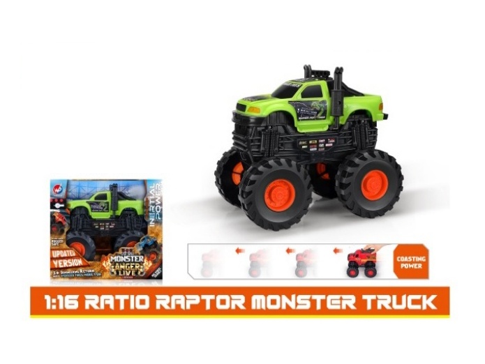 1:16 Hot Wheels Dinosaur Pickup Truck Inertia Vehicle