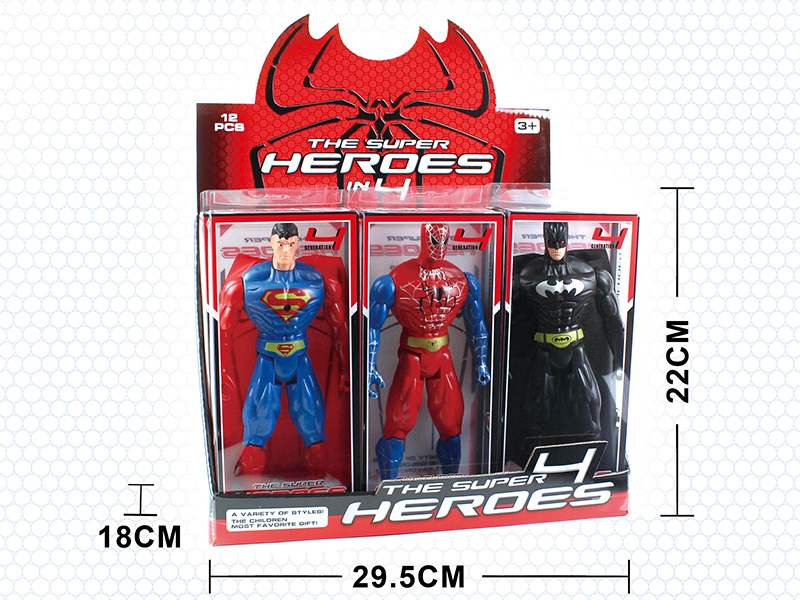 Superman/Batman/Spider-Man 21.5cm Action Figure 12pcs