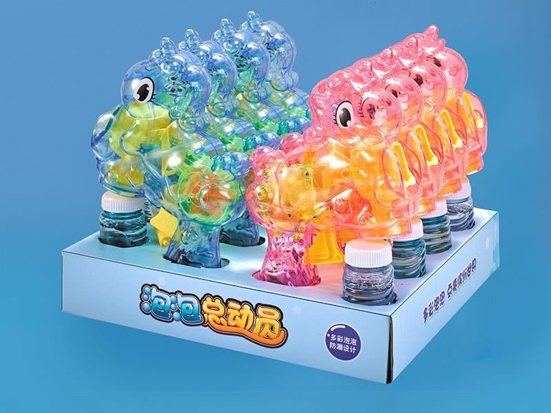 Pony Manual Bubble Gun With Lights(2 Colors)8pcs