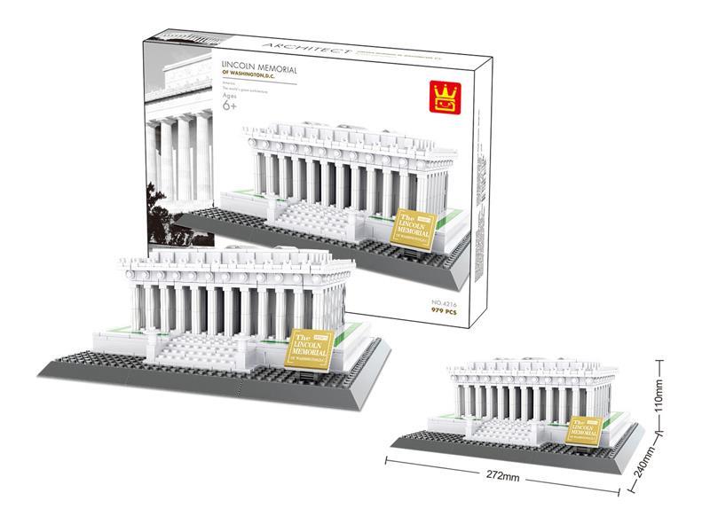 979PCS Lincoln Memorial-USA Building Blocks