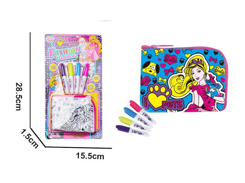 DIY Pink Barbie Purse(4 Colour Washable Pen)