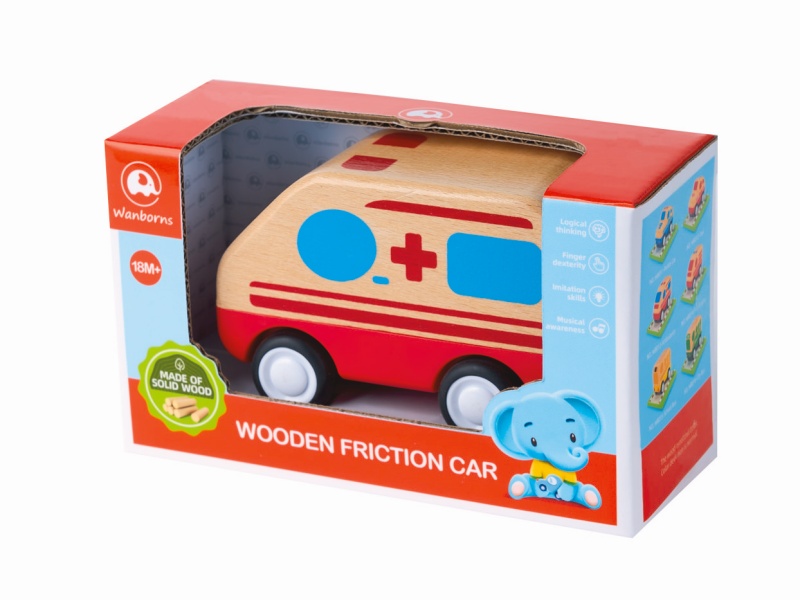 Wooden Mini Ambulance With Music And Lights