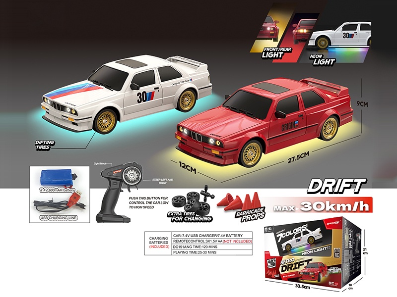 1:16 2.4G Remote Control 4WD Drift Car With Front And Rear Lights
