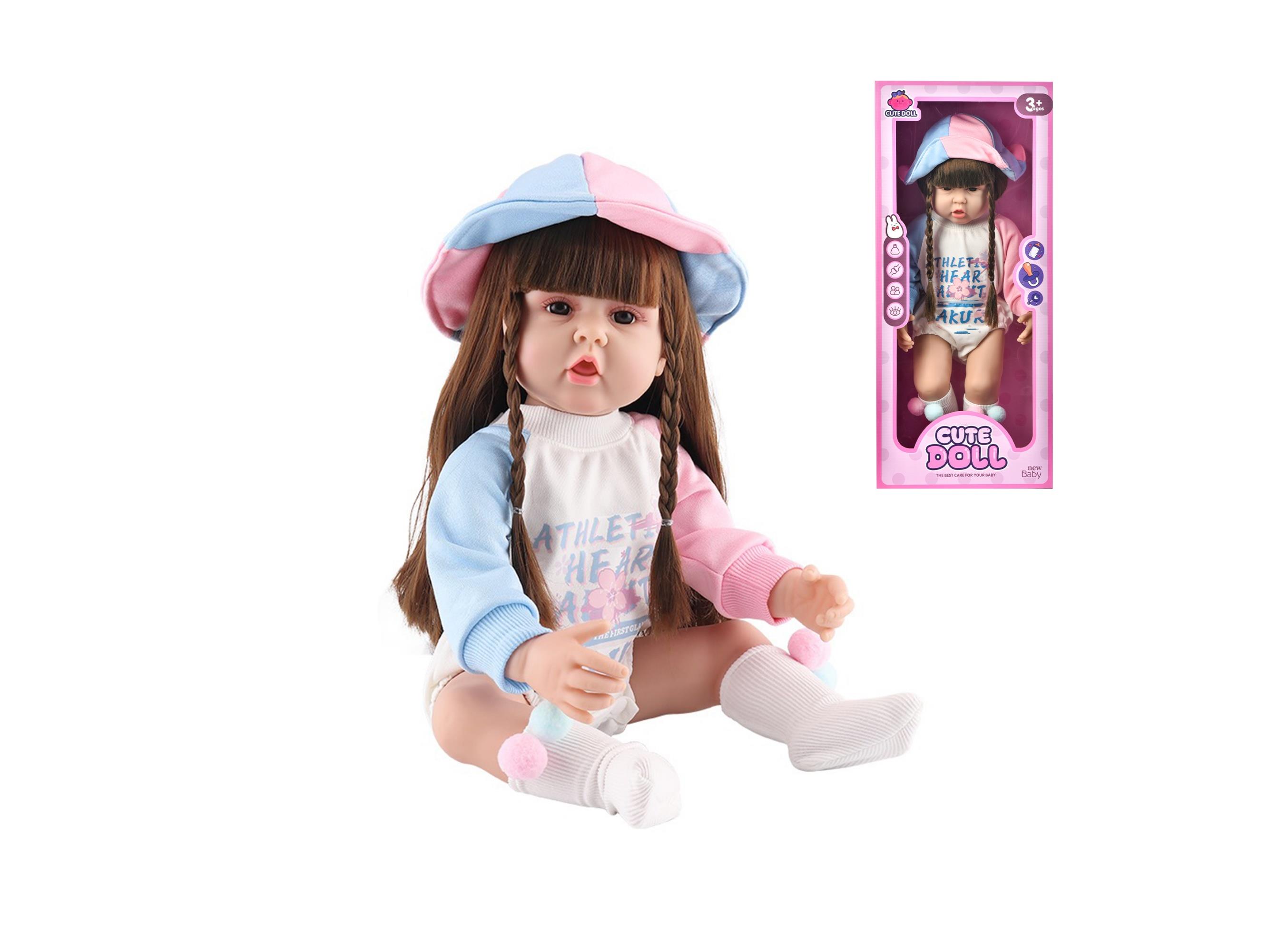 60Cm Reborn Doll, 22-Inch Simulated Baby, Soft Rubber, Fully Lined