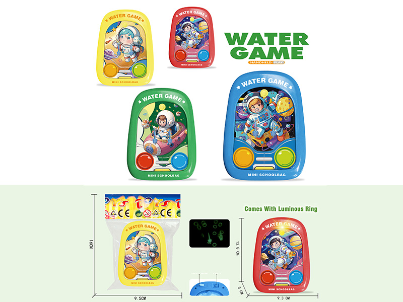 Transparent Astronaut Mini Schoolbag Water Game Toy(Comes With Luminous Ring, With Lights)