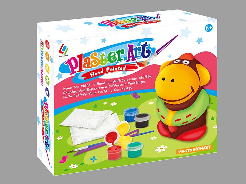 DIY 3D Gypsum Mould Coloured Drawing Toys - Monkey