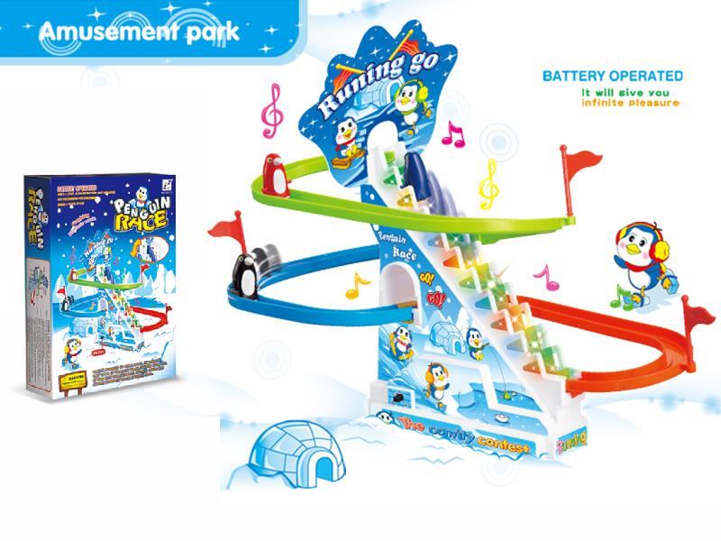 B/O Penguin Slide Track With Lights And Music
